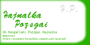 hajnalka pozsgai business card